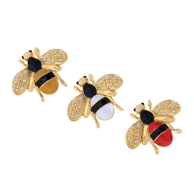 Fashion Red+gold Color Bee Shape Decorated Brooch,Korean Brooches