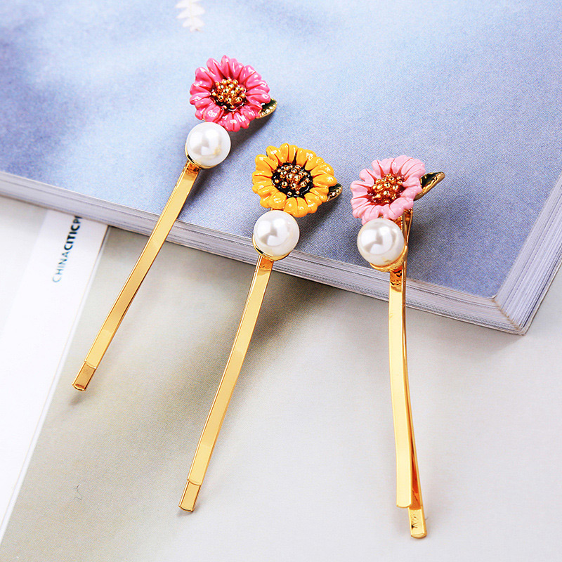 Fashion Yellow Flower Shape Decorated Brooch,Hairpins