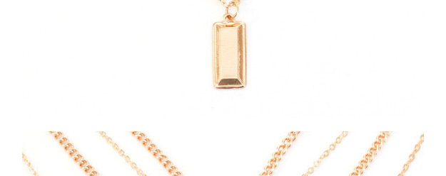 Fashion Gold Color Cross Shape Decorated Multi-layer Necklace,Pendants