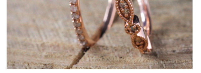 Fashion Rose Gold Round Shape Diamond Decorated Ring,Fashion Rings