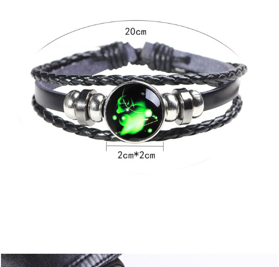 Fashion Black+green Sagittarius Pattern Decorated Noctilucent Bracelet,Fashion Bracelets