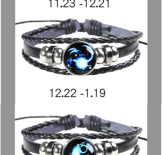 Fashion Black+blue Libra Pattern Decorated Noctilucent Bracelet,Fashion Bracelets