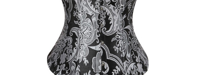 Fashion Silver Color Flower Pattern Decorated Corset,Shapewear