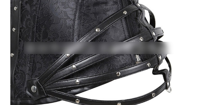 Fashion Black Flower Pattern Decorated Corset,Shapewear