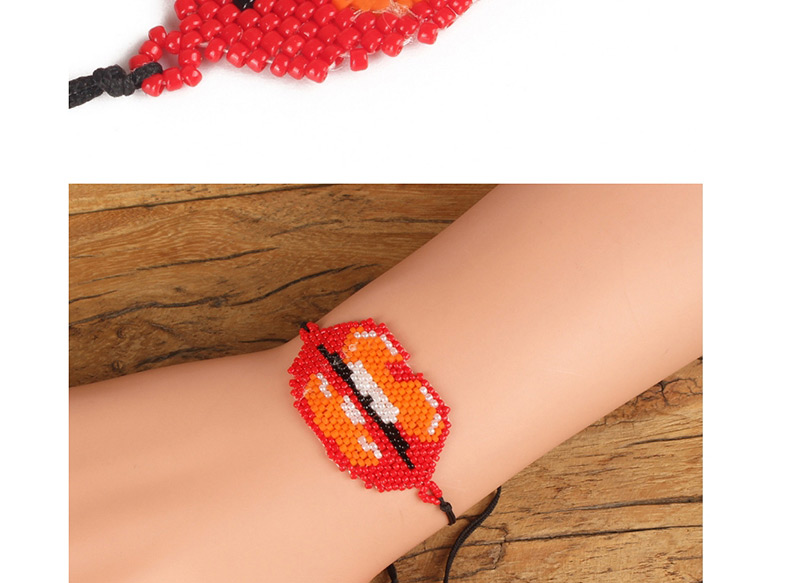 Fashion Orange+red Tassel Decorated Beads Bracelet,Beaded Bracelet