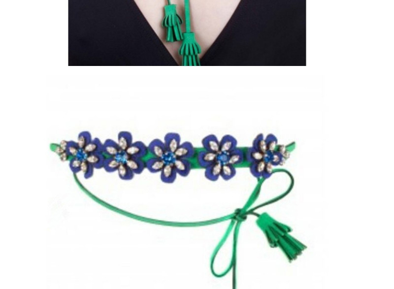 Fashion Green Bowknot Shape Decorated Necklace,Multi Strand Necklaces
