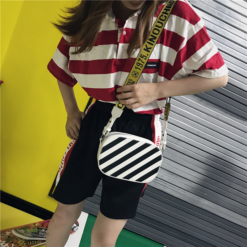 Fashion White+black Stripe Pattern Decorated Bag,Messenger bags