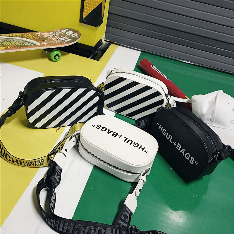 Fashion White+black Stripe Pattern Decorated Bag,Messenger bags