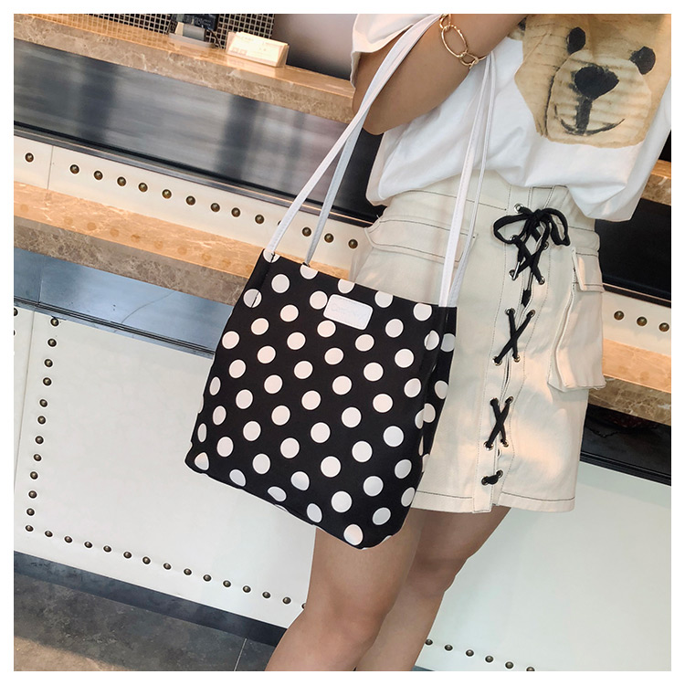 Fashion Black Dots Pattern Decorated Bag,Handbags
