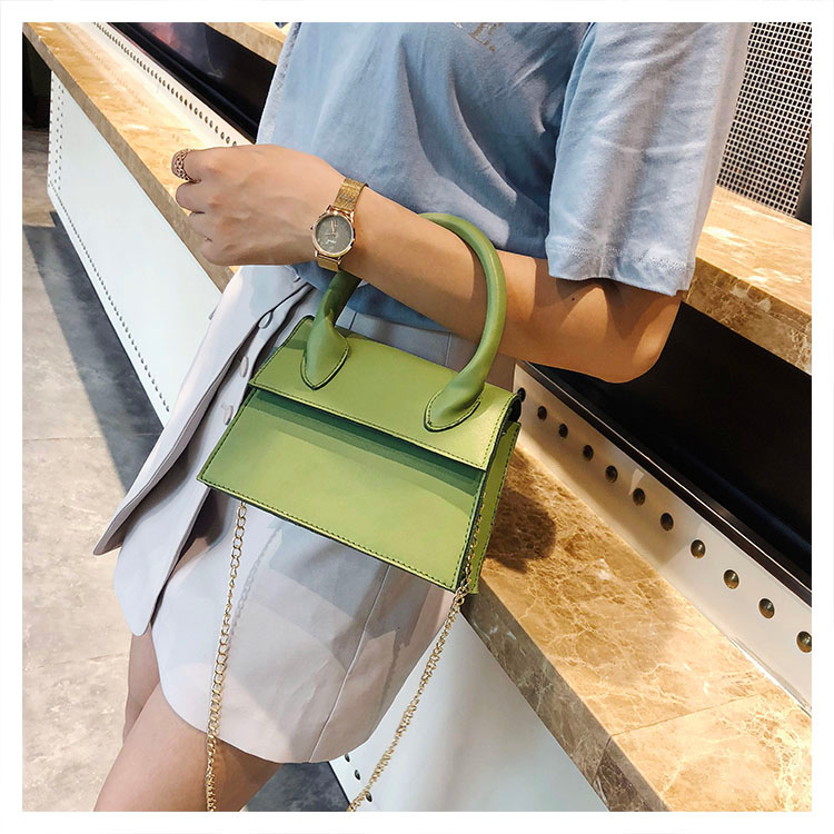 Fashion Green Pure Color Decorated Bag,Shoulder bags