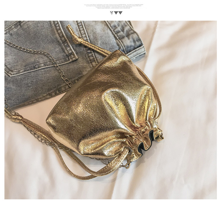Fashion Gold Color Pure Color Decorated Bag,Shoulder bags