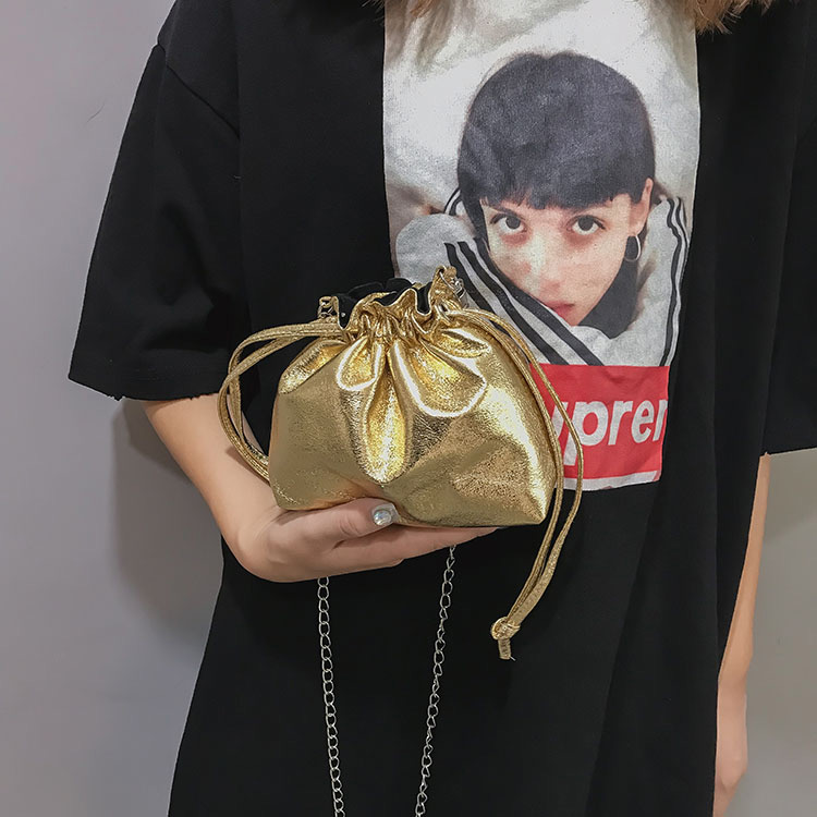 Fashion Gold Color Pure Color Decorated Bag,Shoulder bags