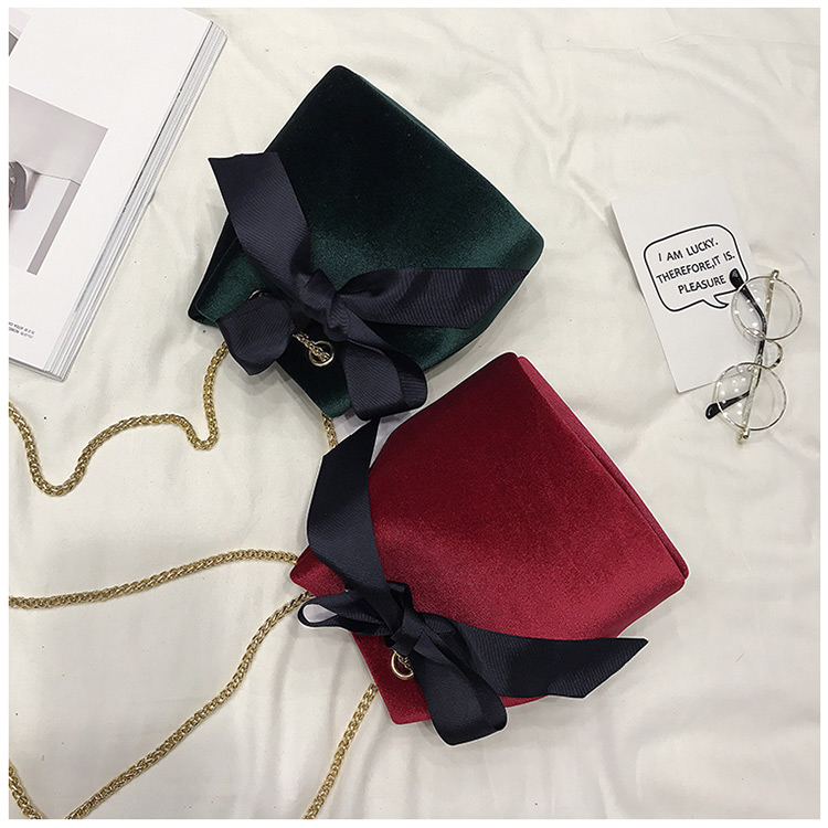 Fashion Claret Red Bowknot Shape Decorated Bag,Shoulder bags