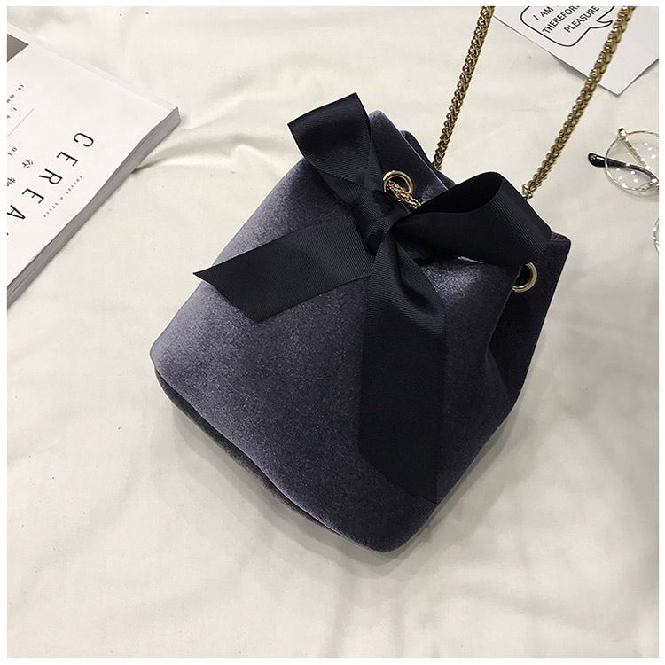 Fashion Gray Bowknot Shape Decorated Bag,Shoulder bags