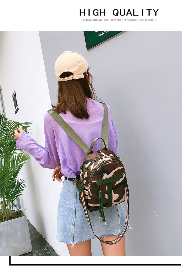 Fashion Green Pure Color Decorated Backpack,Backpack