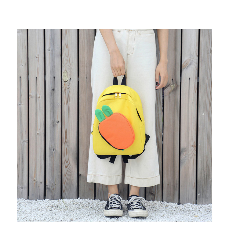 Fashion Yellow Radish Pattern Decorated Backapck,Backpack