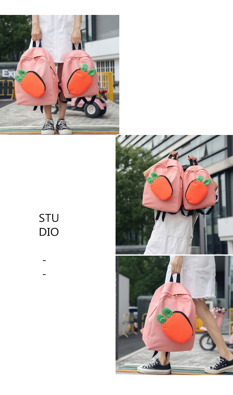 Fashion Pink Radish Pattern Decorated Backapck,Backpack