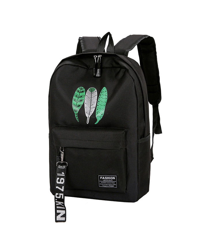 Fashion Green Leaf Pattern Decorated Backpack,Backpack