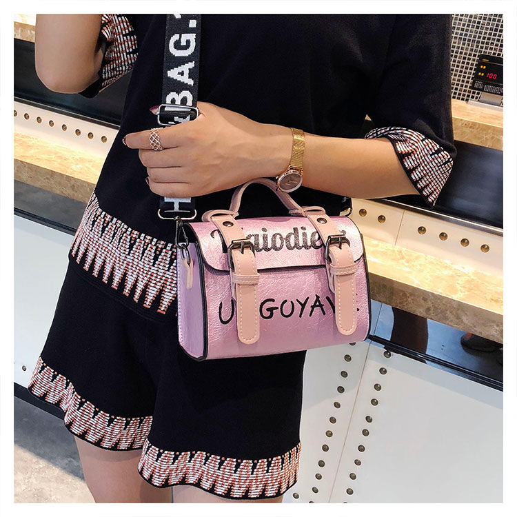 Fashion Pink Letter Pattern Decorated Bag,Handbags