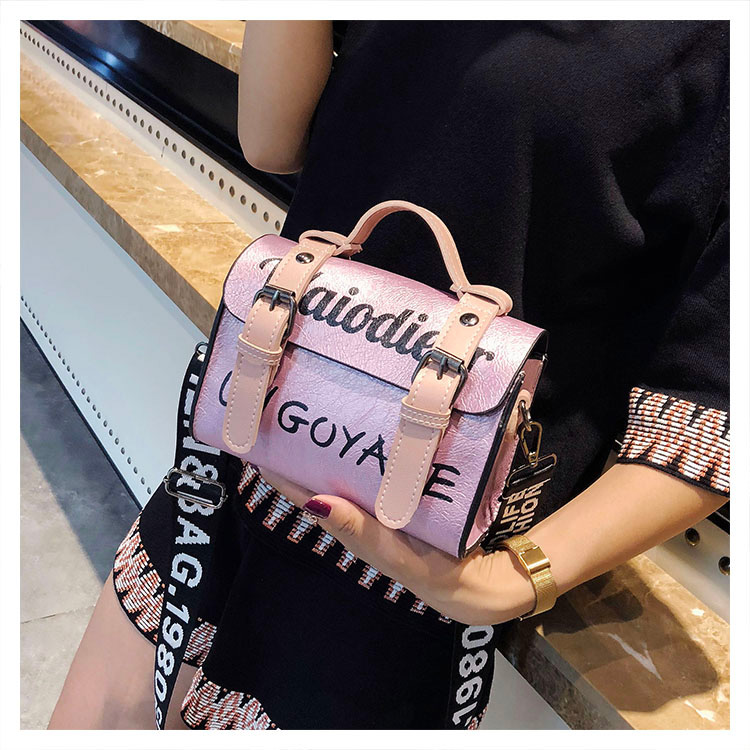 Fashion Pink Letter Pattern Decorated Bag,Handbags