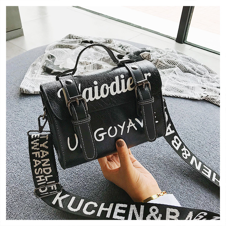 Fashion Black Letter Pattern Decorated Bag,Handbags