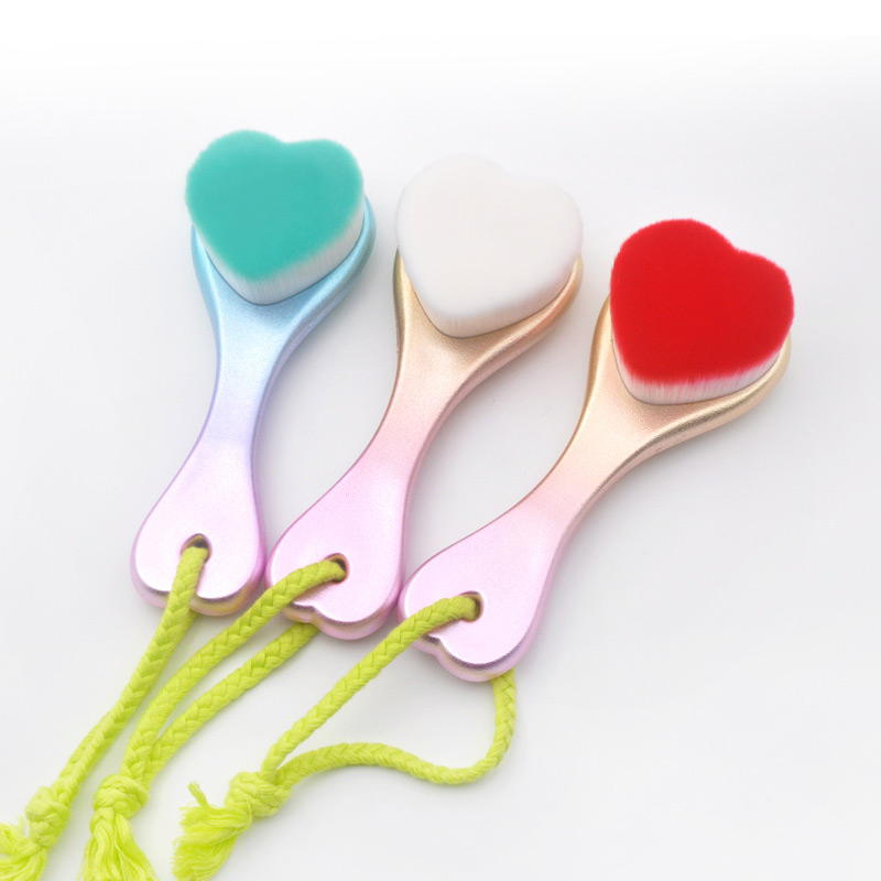 Fashion Green Heart Shape Decorated Washing Brush,Beauty tools
