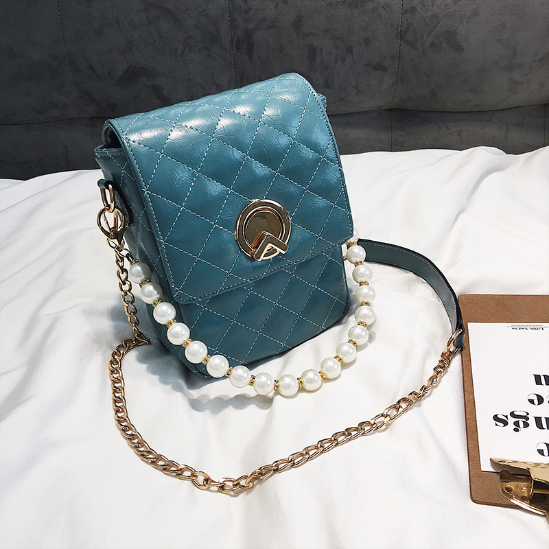 Fashion Blue Grids Pattern Decorated Bag,Handbags