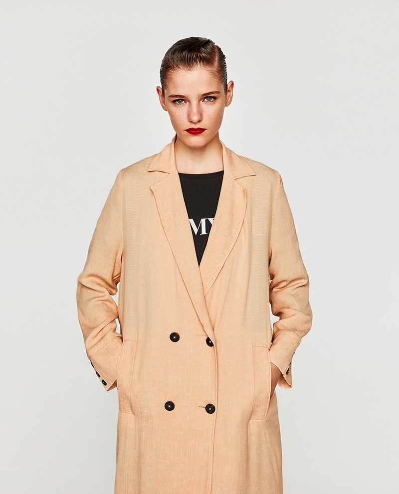 Fashion Beige Pure Color Decorated Coat,Coat-Jacket