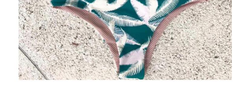 Sexy Green Leaf Pattern Decorated Swimwear(2pcs),Bikini Sets