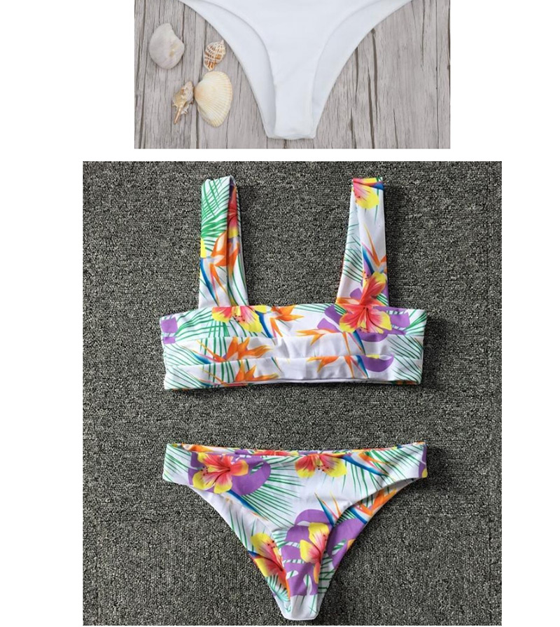 Sexy Multi-color Flower Pattern Decorated Swimwear(2pcs),Bikini Sets
