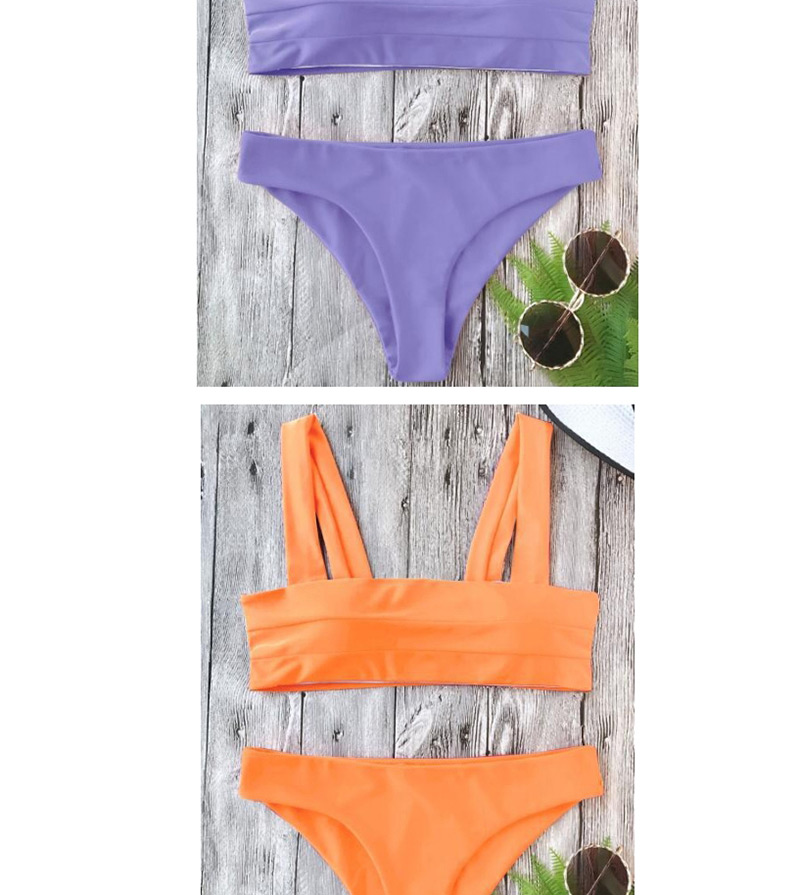 Sexy White Pineapple Pattern Decorated Swimwear(2pcs),Bikini Sets