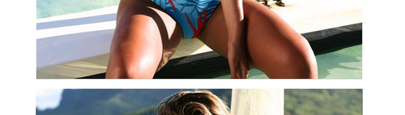 Sexy Navy Pure Color Decorated Swimwear(2pcs),Bikini Sets