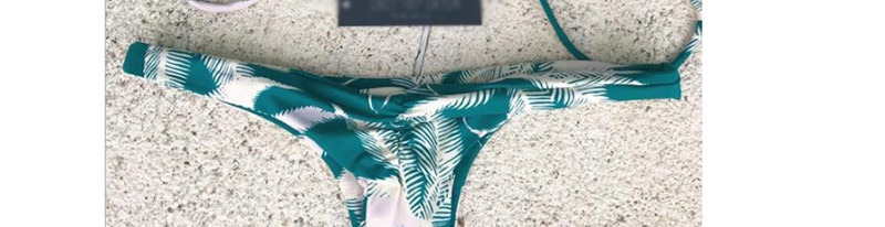 Sexy Green Leaf Pattern Decorated Swimwear(2pcs),Bikini Sets