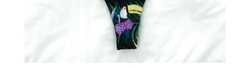 Sexy Black Flower Pattern Decorated Swimwear(2pcs),Bikini Sets