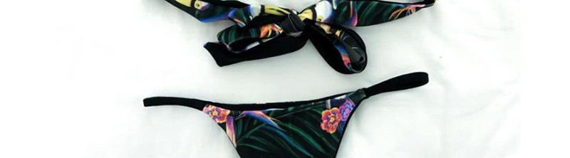 Sexy Black Flower Pattern Decorated Swimwear(2pcs),Bikini Sets