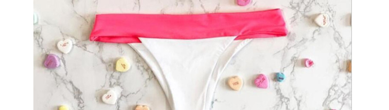 Sexy White+pink Color-matching Decorated Swimwear(2pcs),Bikini Sets