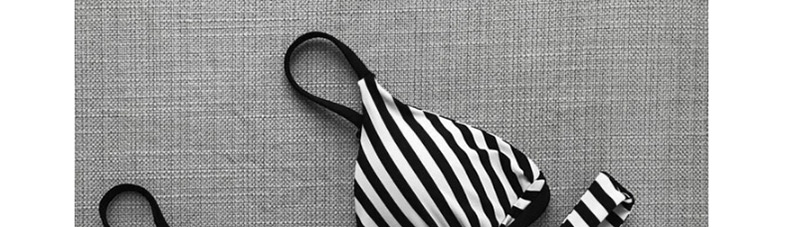 Sexy Black+white Stripe Pattern Decorated Swimwear(2pcs),Bikini Sets
