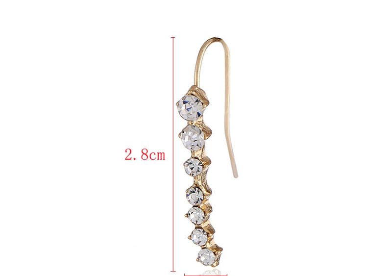 Fashion Gold Color Full Diamond Decorated Earring(1pcs),Drop Earrings