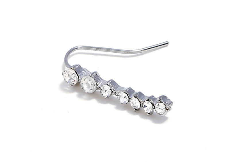 Fashion Silver Color Full Diamond Decorated Earring(1pcs),Drop Earrings