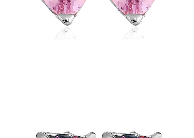 Fashion Pink Heart Shape Decorated Earrings,Stud Earrings