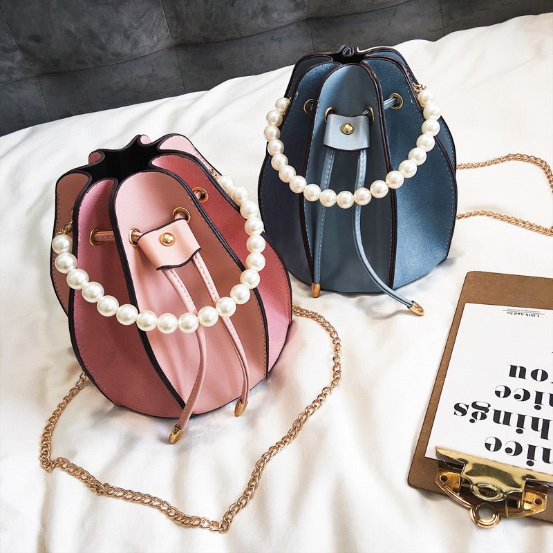 Fashion Pink Pure Color Decorated Bag,Handbags