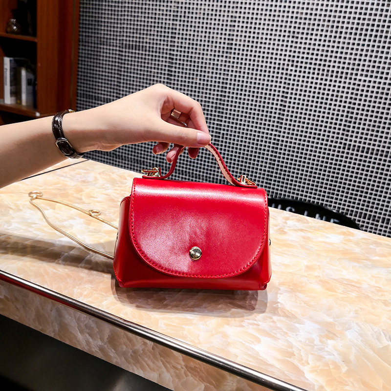 Fashion Red Pure Color Decorated Bag,Shoulder bags