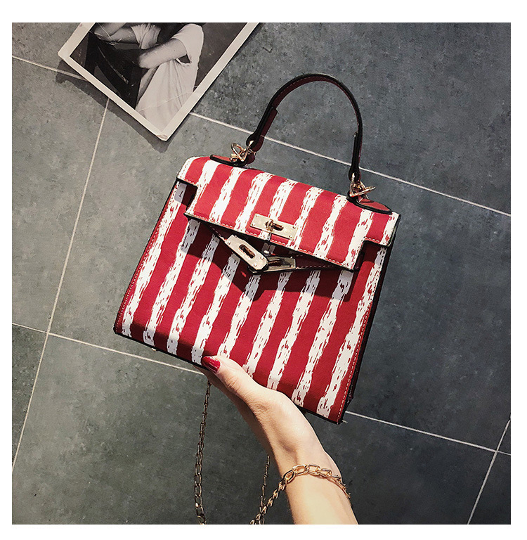 Fashion Red Stripe Pattern Decorated Bag,Shoulder bags