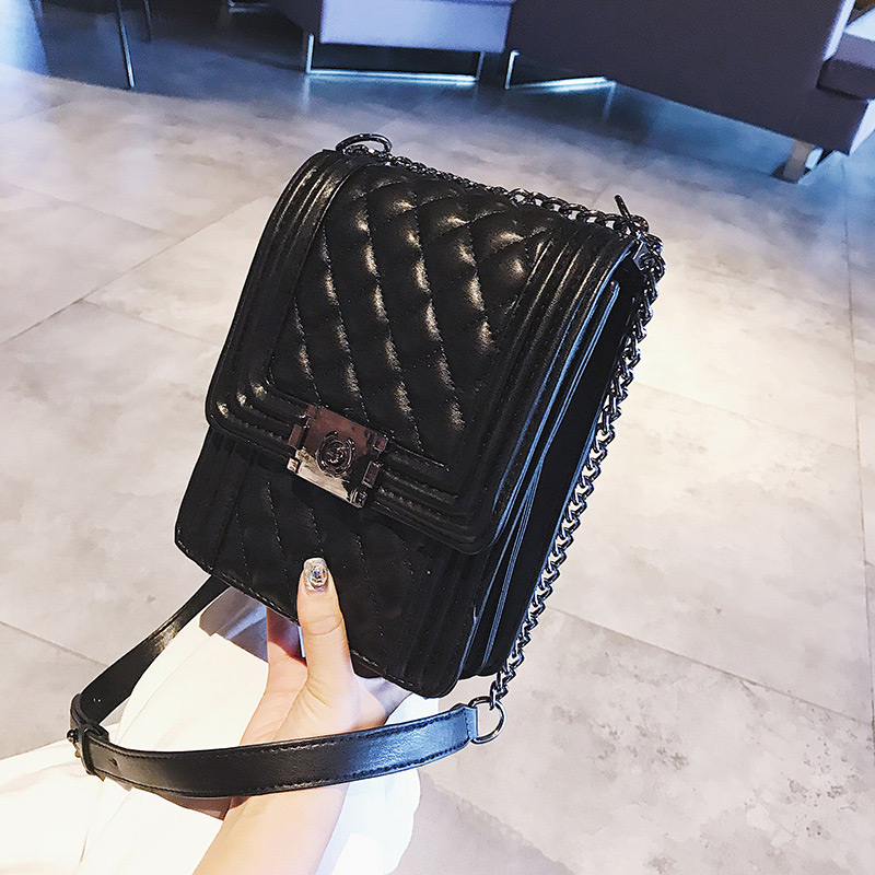 Fashion Black Grids Pattern Decorated Bag,Shoulder bags