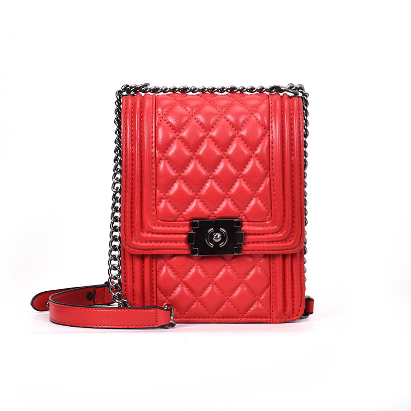 Fashion Red Grids Pattern Decorated Bag,Shoulder bags