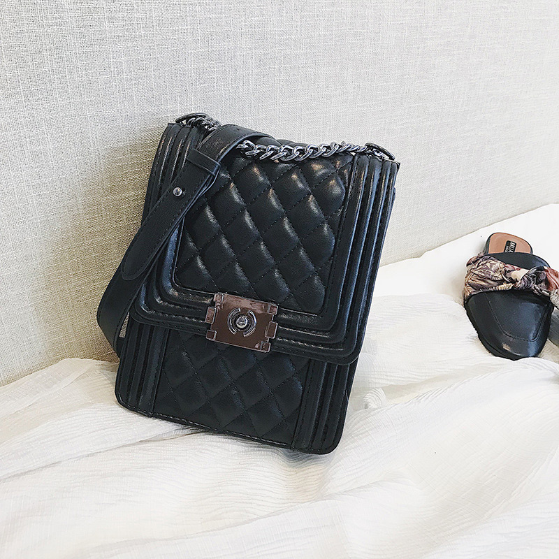 Fashion Black Grids Pattern Decorated Bag,Shoulder bags