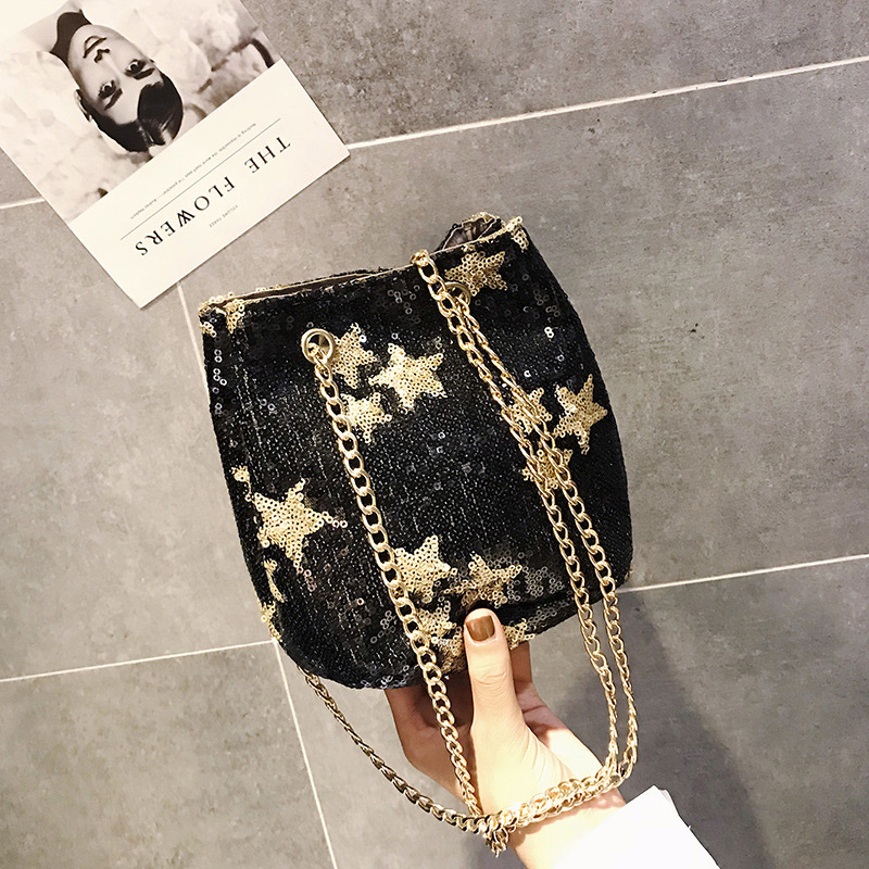 Fashion Black Star Pattern Decorated Bag,Handbags