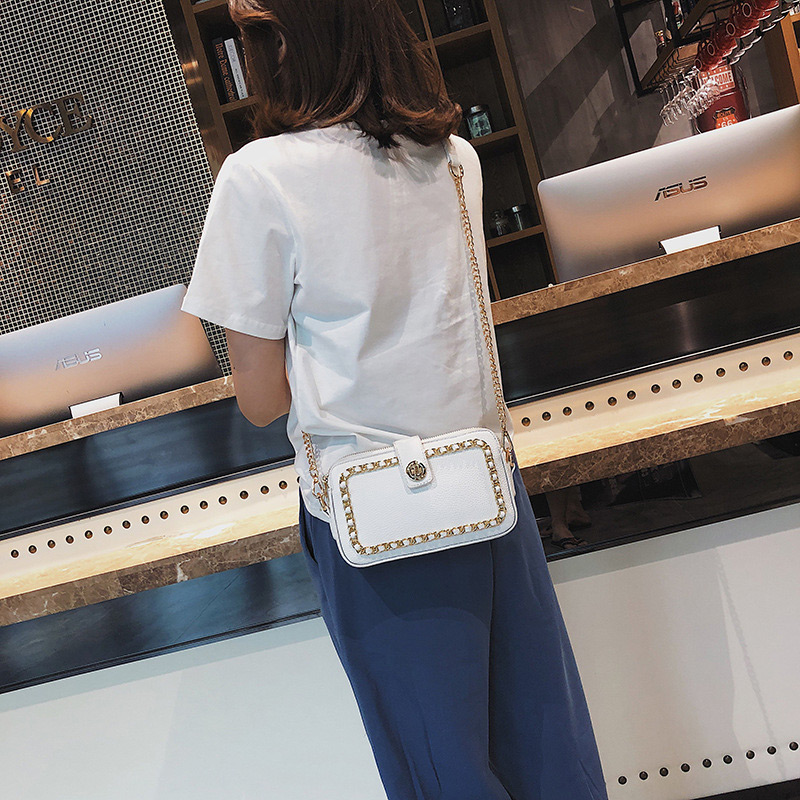 Fashion White Pure Color Decorated Bag,Shoulder bags