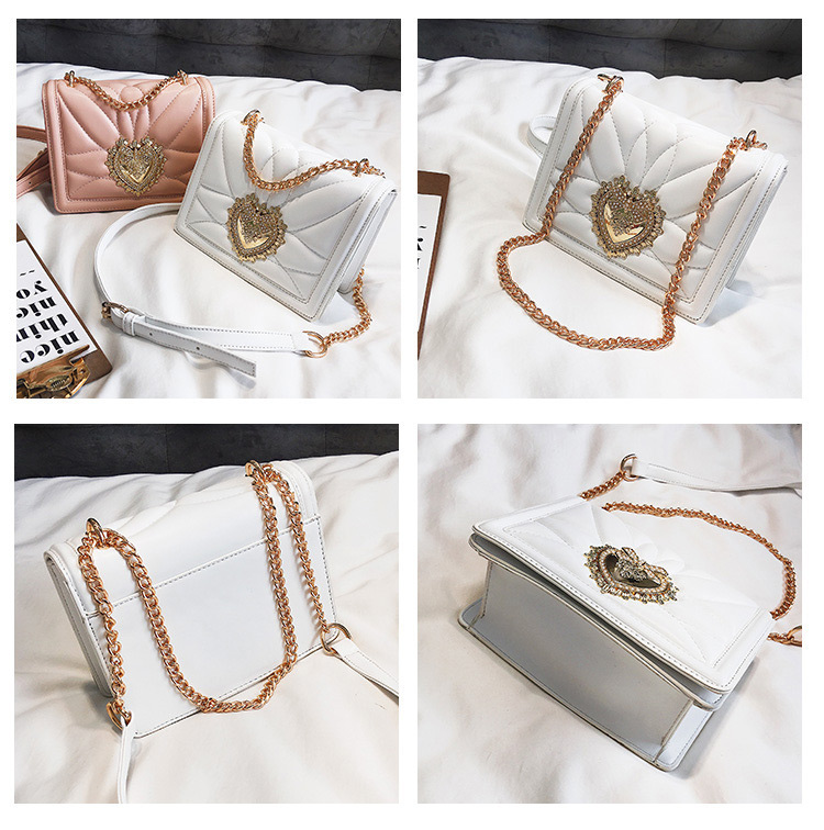 Fashion White Heart Shape Decorated Bag,Shoulder bags