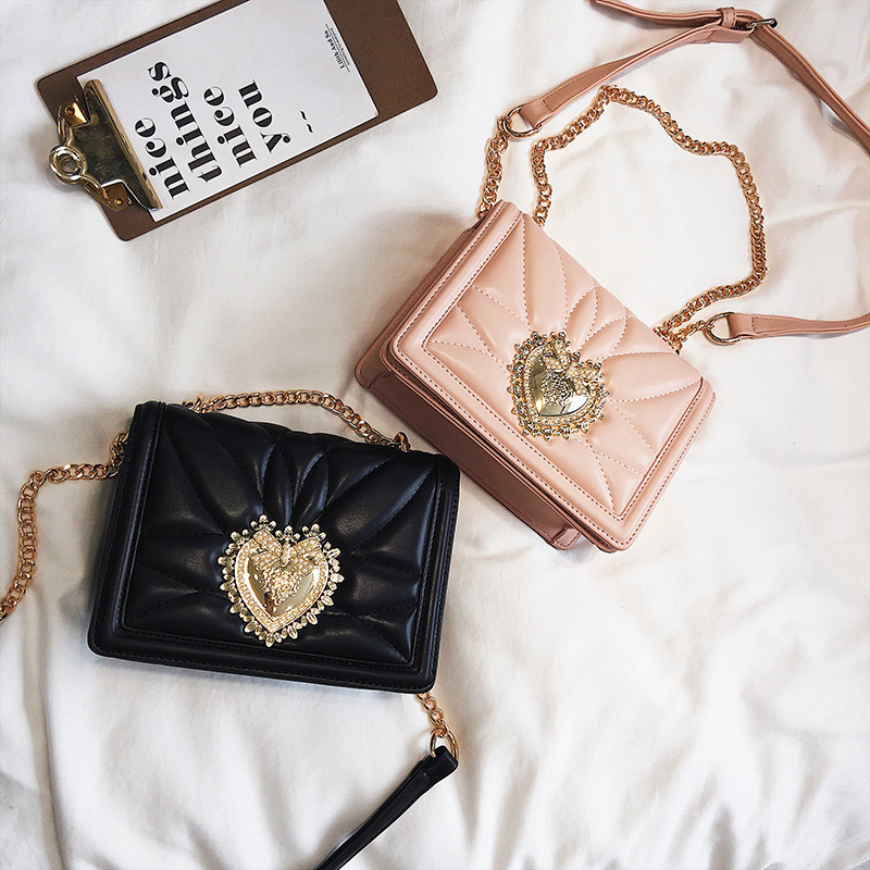Fashion Black Heart Shape Decorated Bag,Shoulder bags